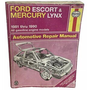 HAYNES Auto Repair Manual 36016 Ford Escort & Mercury Lynx 1981 - 1990